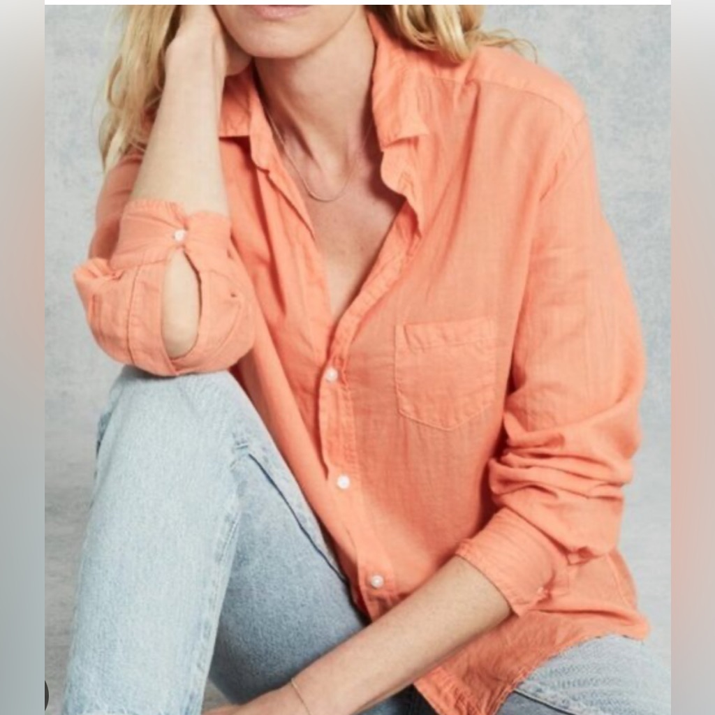 #872 Frank & Eileen Coral Button-Down Shirt Large